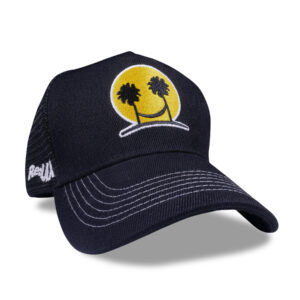 "Smiley" Snapback Trucker in Black