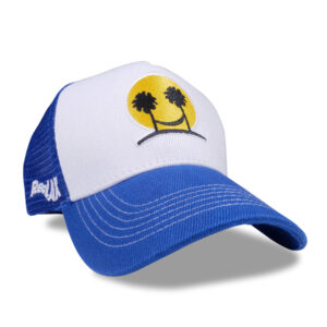 "Smiley" Snapback Trucker in Blue