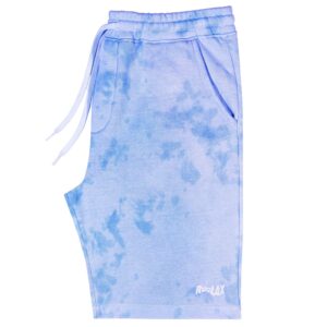 new wave tie dye sweatshorts blue in blue by Re:LAX Lifestyle