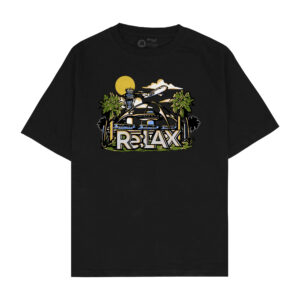 Airport T-Shirt in Black on white background